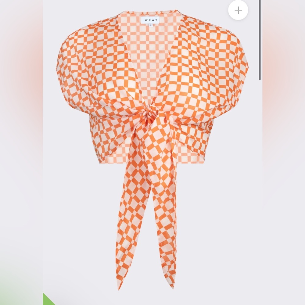 Wray Knot Top - Sunset Basket Check - 3X